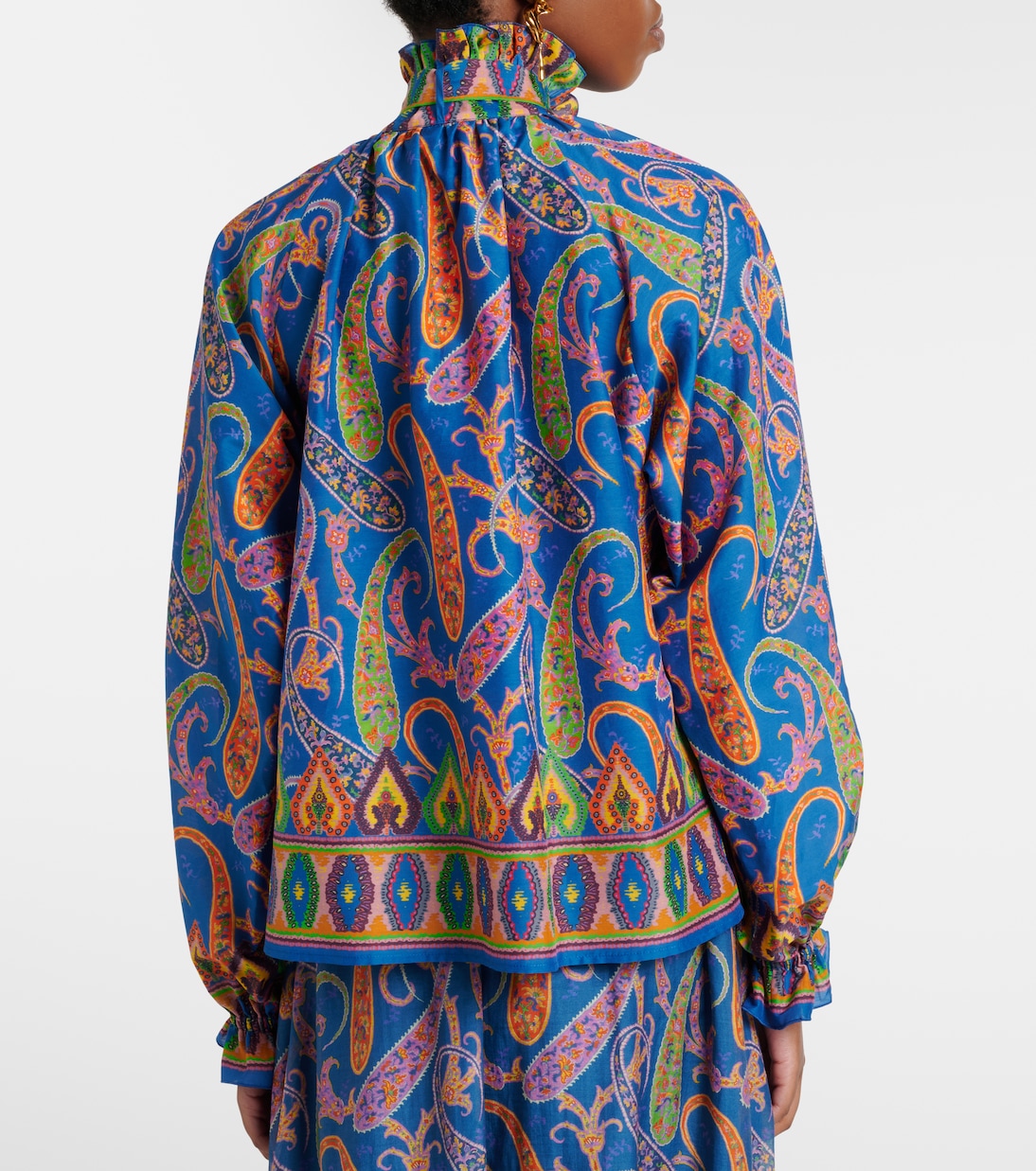 Bedruckte Schluppenbluse aus Baumwolle und Seide | Etro