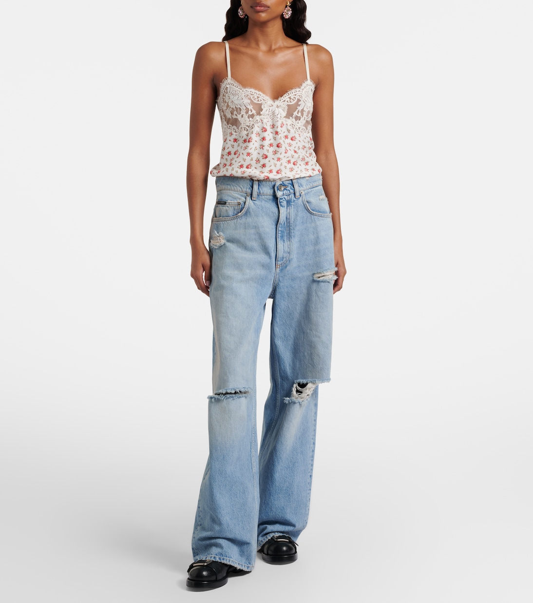 Distressed Wide-Leg Jeans | Dolce&Gabbana