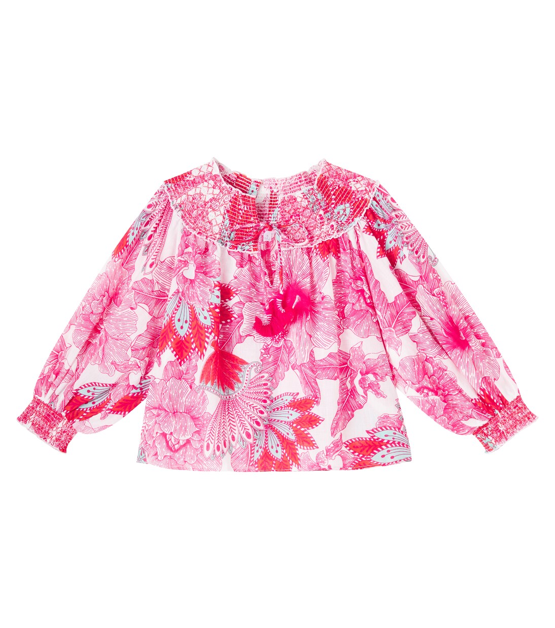 Ysee floral cotton blouse | Poupette St Barth Kids
