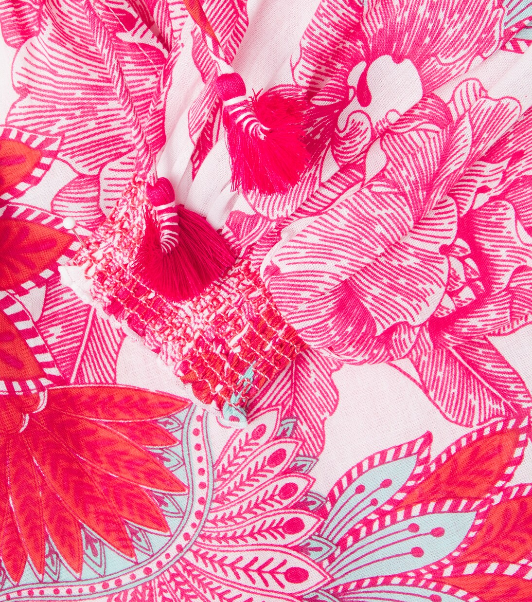 Ysee floral cotton blouse | Poupette St Barth Kids