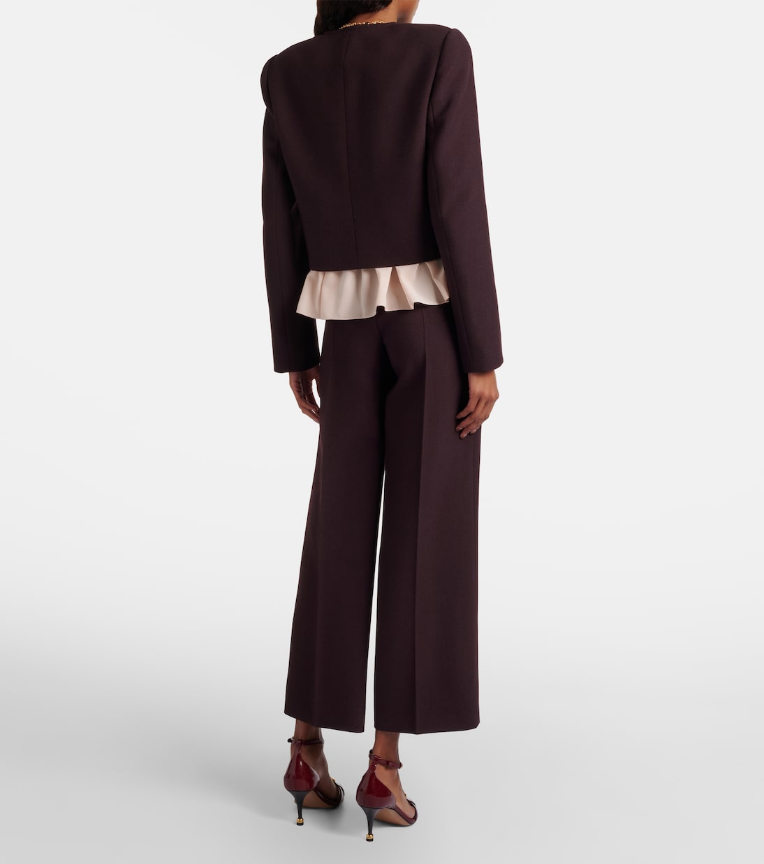 Weite High-Rise-Hose aus Schurwolle | Chloé