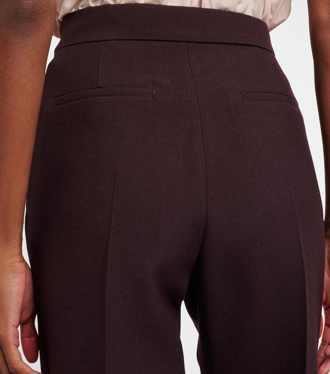 Weite High-Rise-Hose aus Schurwolle | Chloé