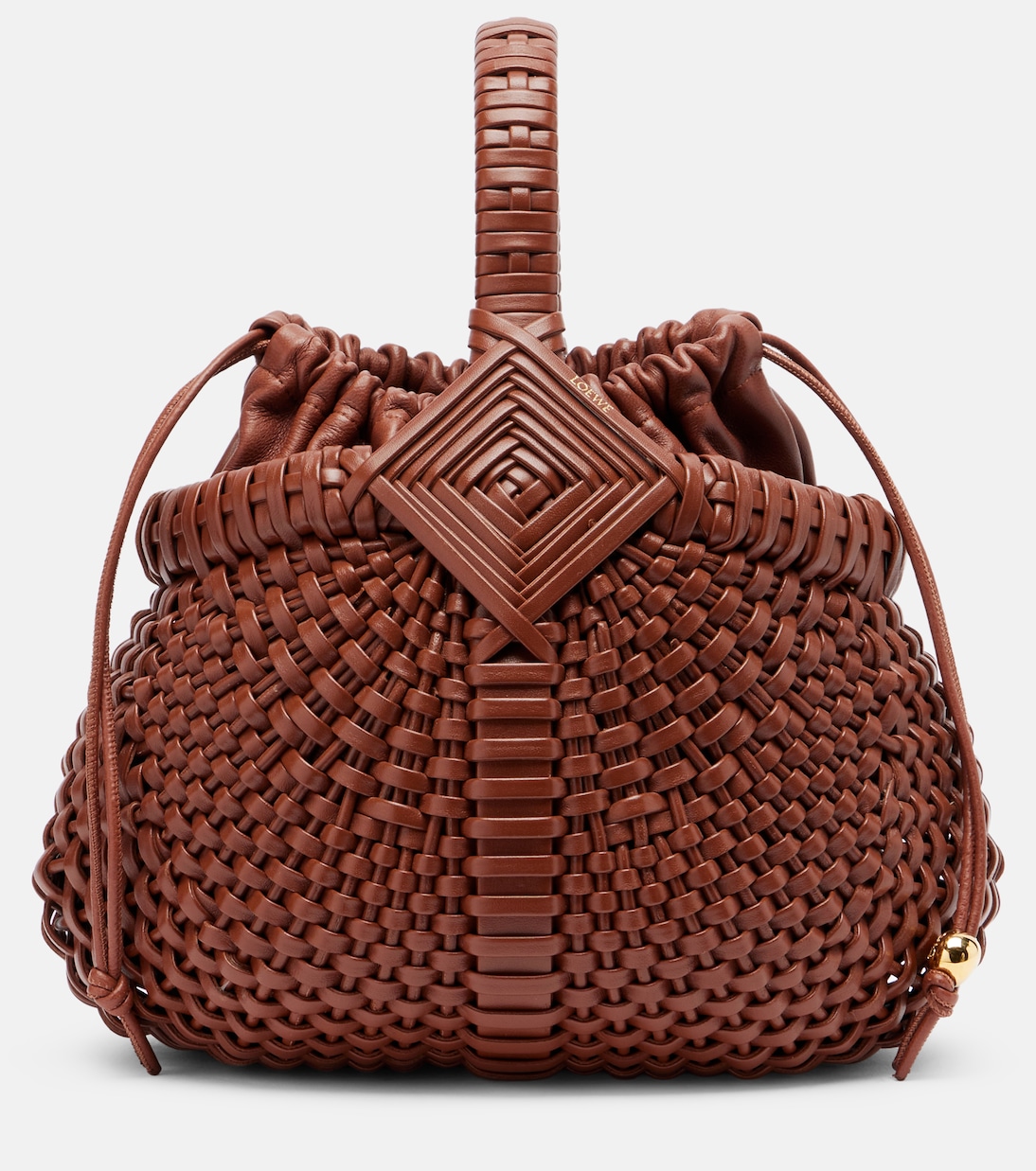 Diamond Round Mini leather basket bag | Loewe