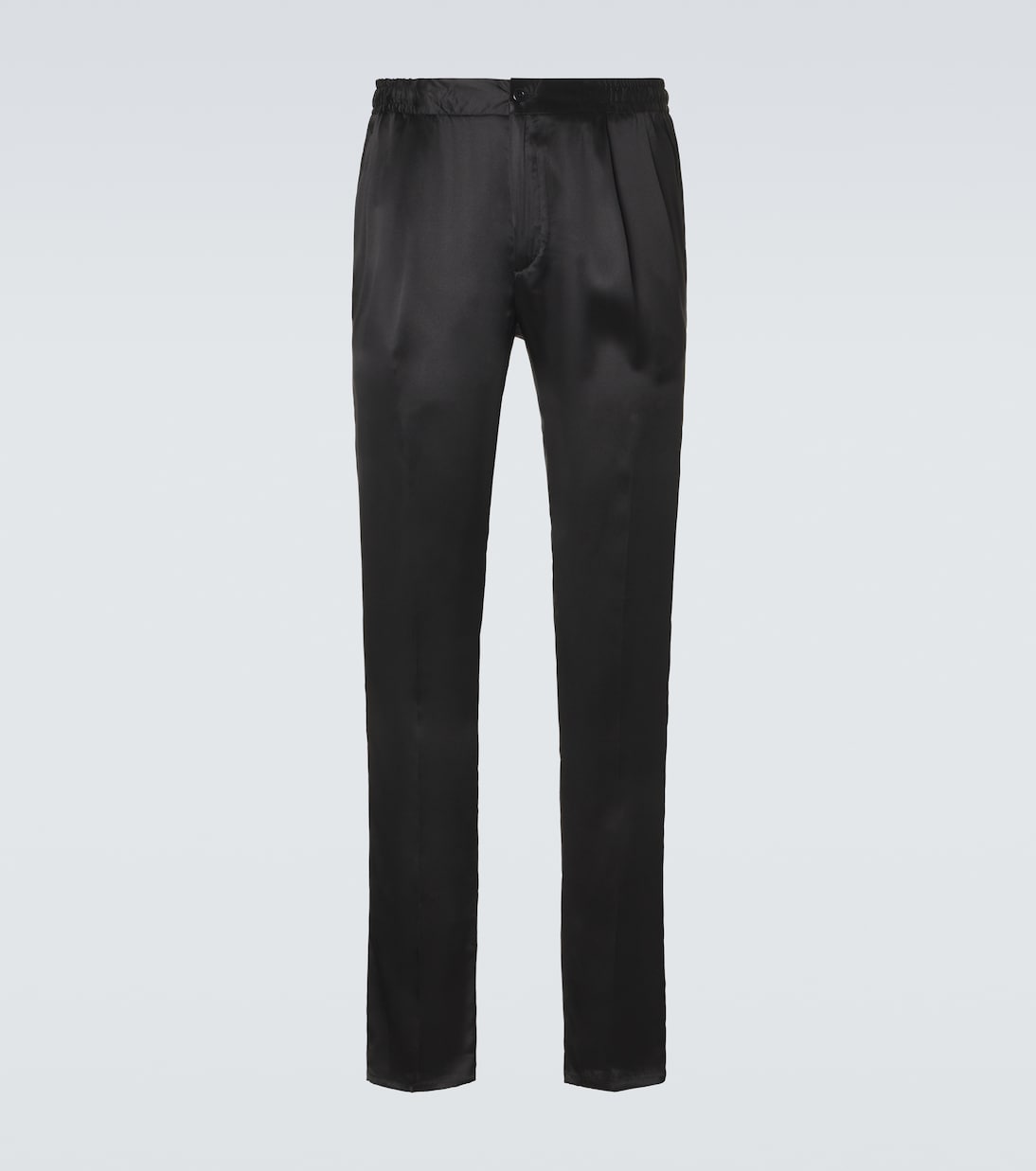 Reversible silk straight pants | Rubinacci