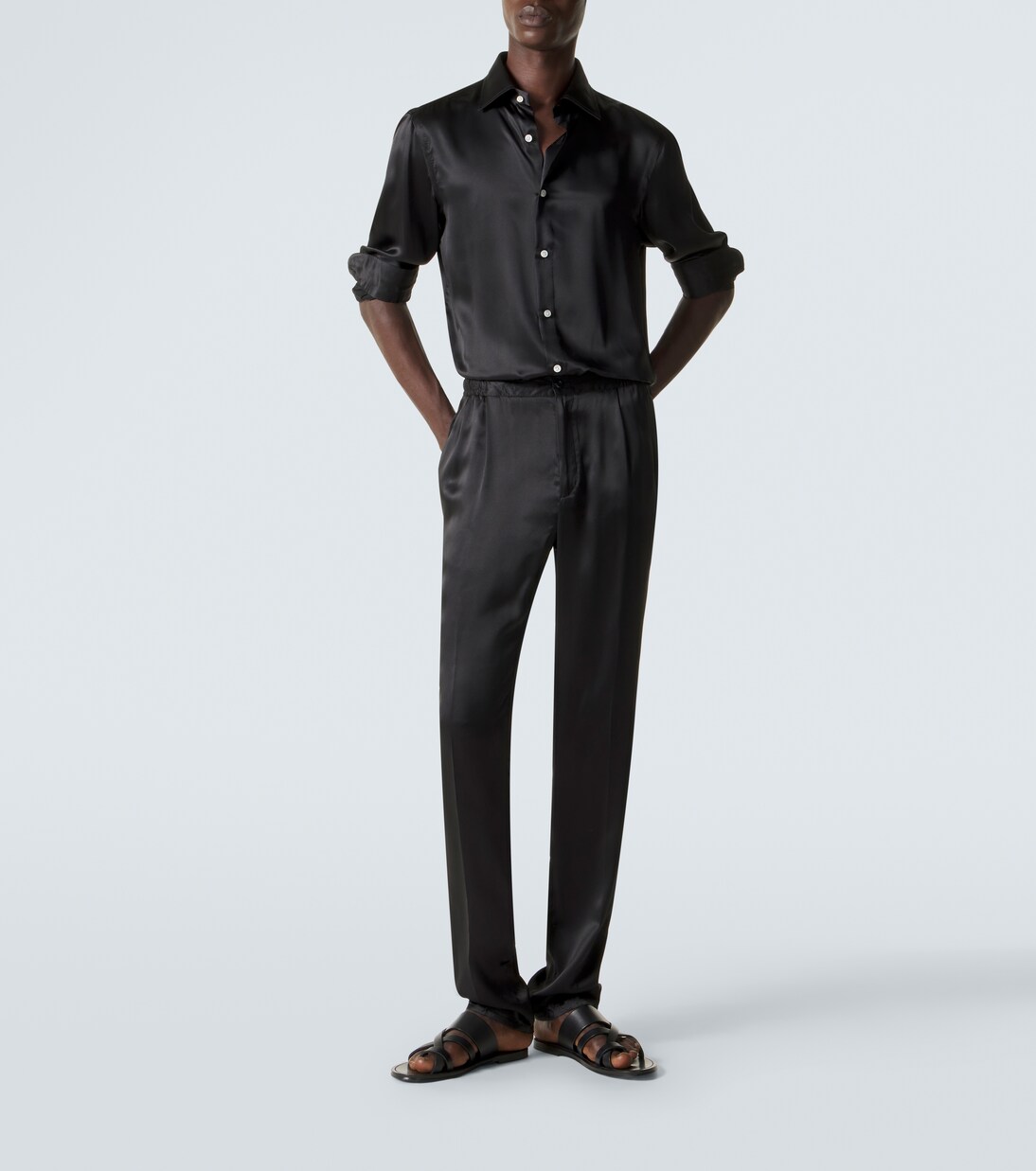 Wendbare Hose aus Seide | Rubinacci