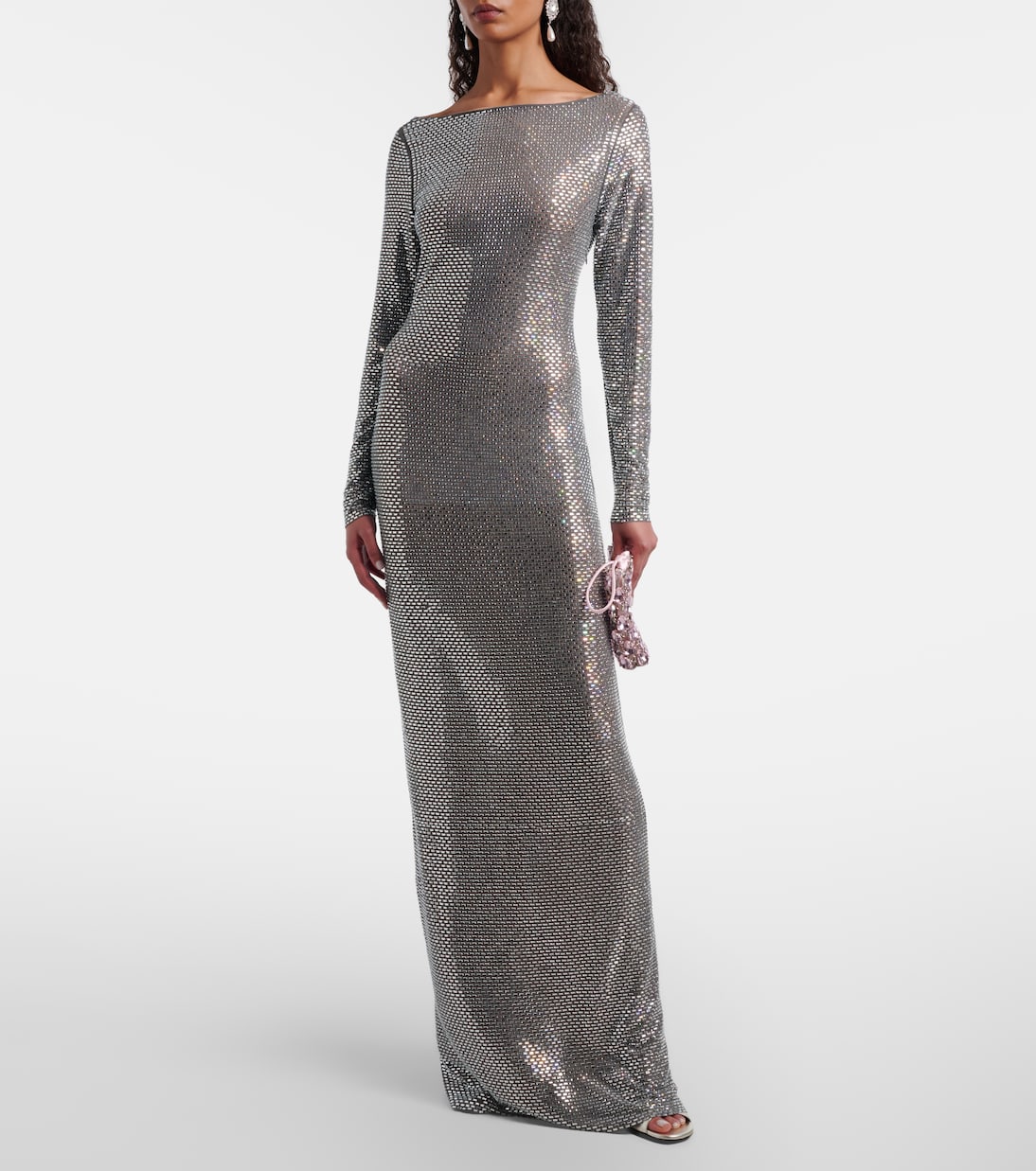 Abito lungo con cristalli | Self-Portrait