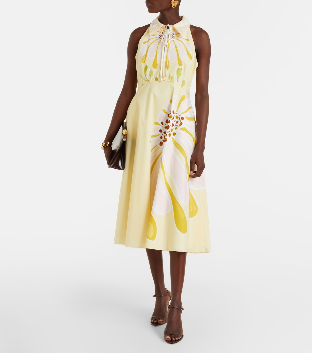 Vestido midi Floral Power en mezcla de algodón floral | Dorothee Schumacher