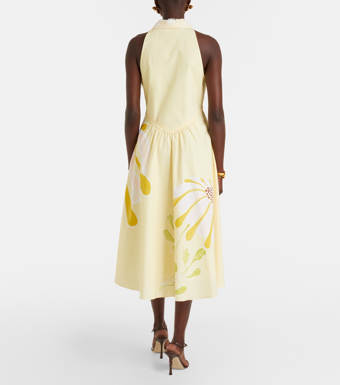 Vestido midi Floral Power en mezcla de algodón floral | Dorothee Schumacher