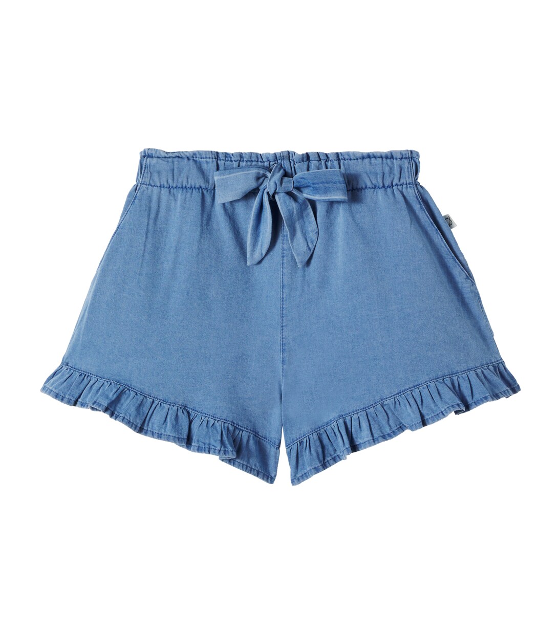 Sienna ruffled cotton chambray shorts | Cozmo