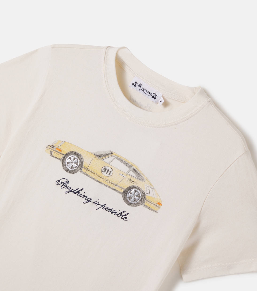 x Porsche Thibald embroidered cotton jersey T-shirt | Bonpoint