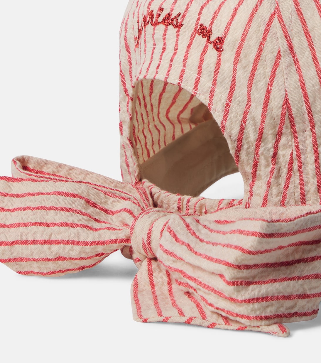 Ellie striped cotton seersucker baseball cap | Konges Sløjd