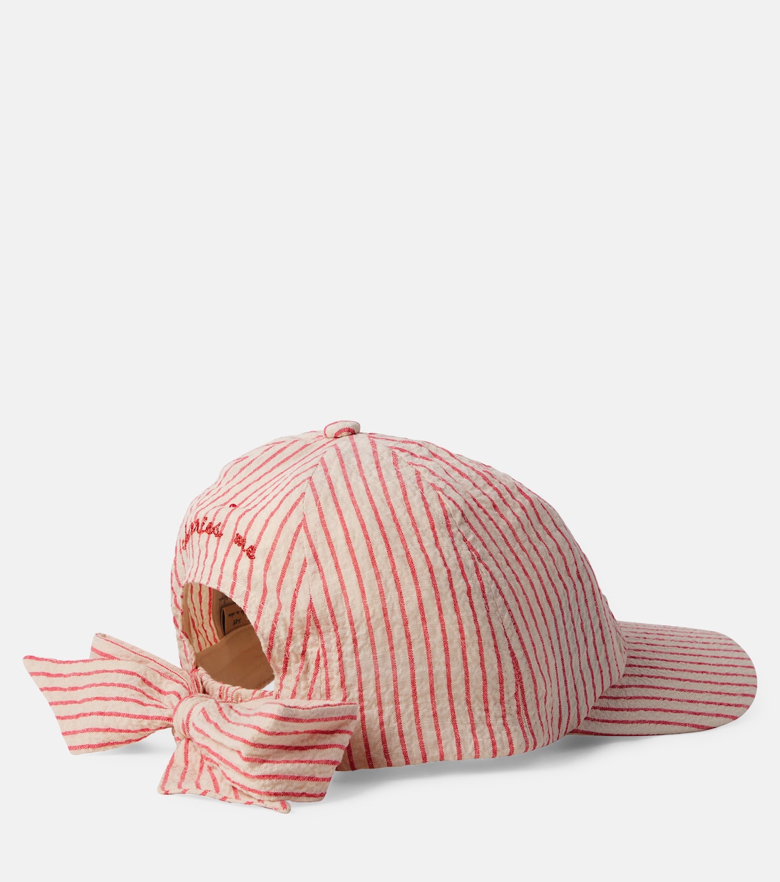 Ellie striped cotton seersucker baseball cap | Konges Sløjd
