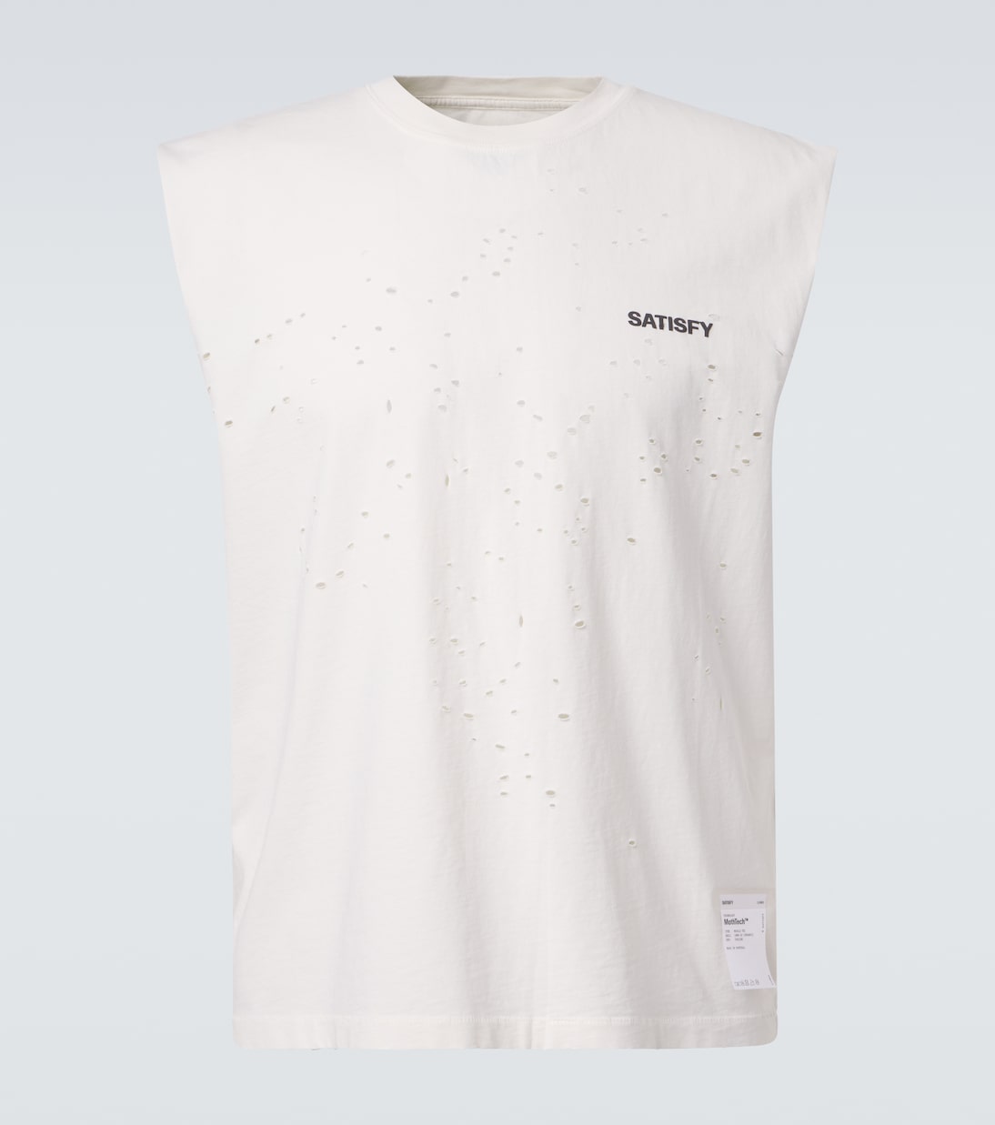 Distressed cotton jersey top | Satisfy