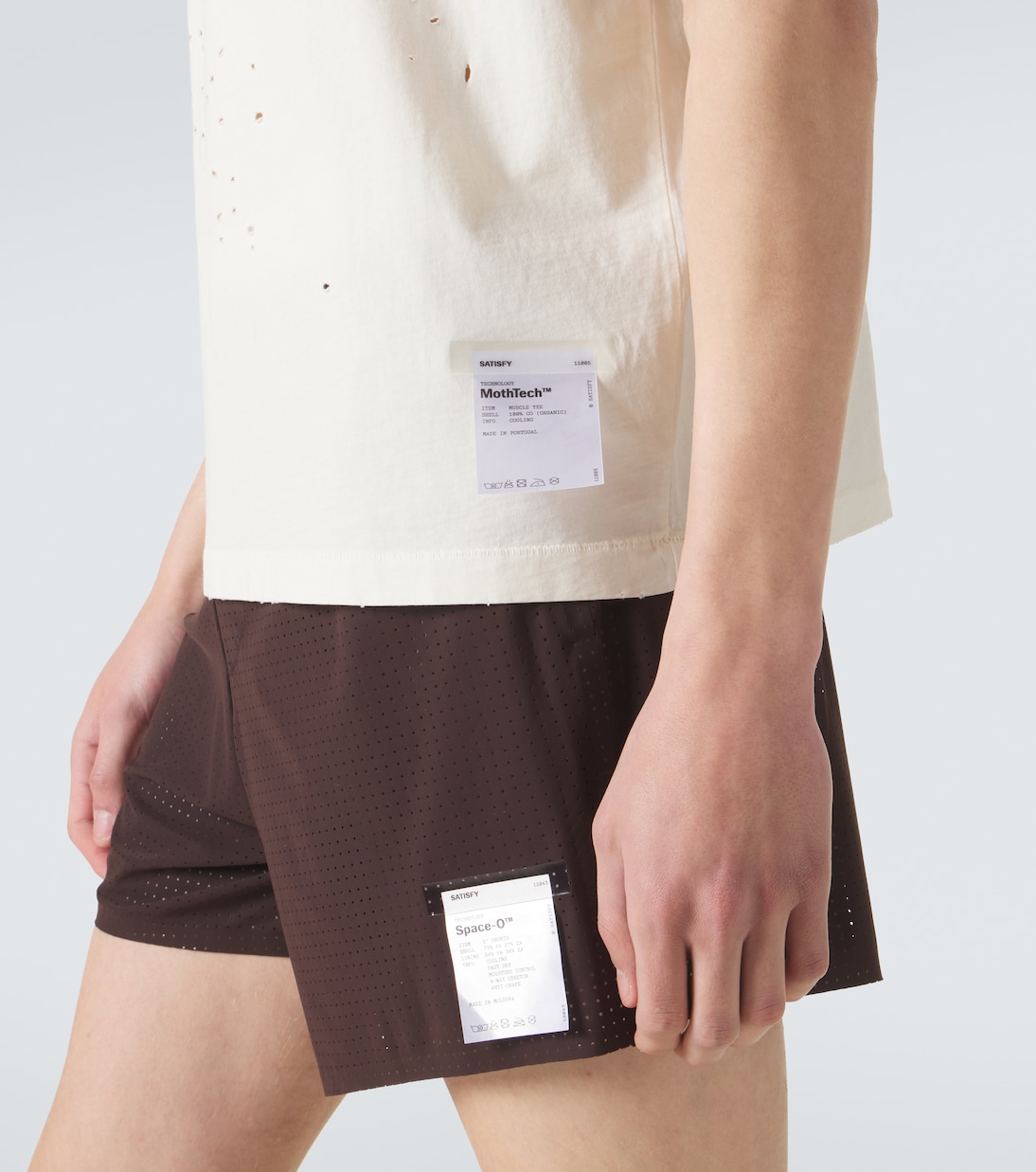 Distressed cotton jersey top | Satisfy