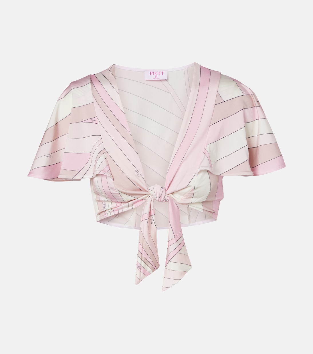 Iride satin jersey crop top | Pucci