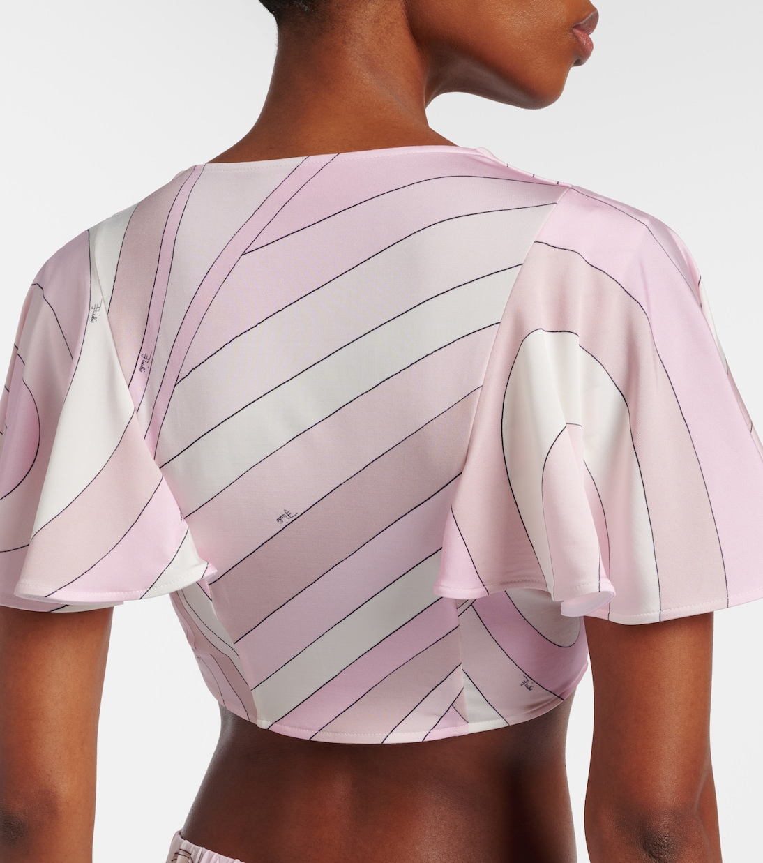 Iride satin jersey crop top | Pucci