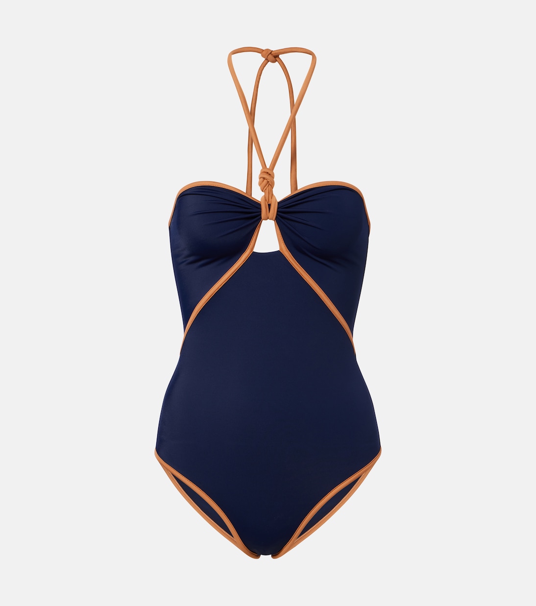 Cutout halterneck swimsuit | Johanna Ortiz