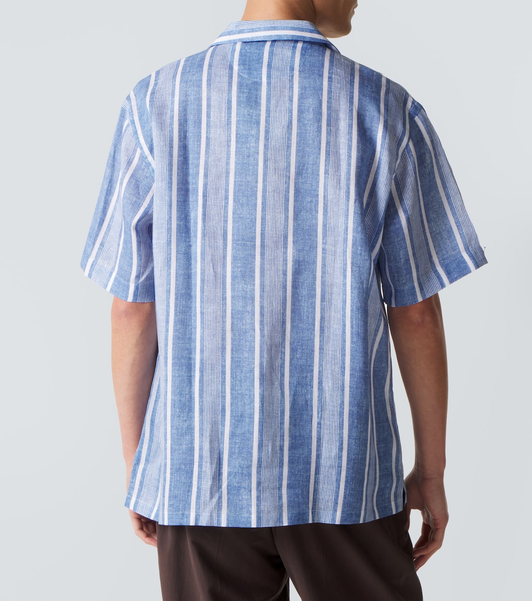 Camisa bowling de lino a rayas | Fedeli