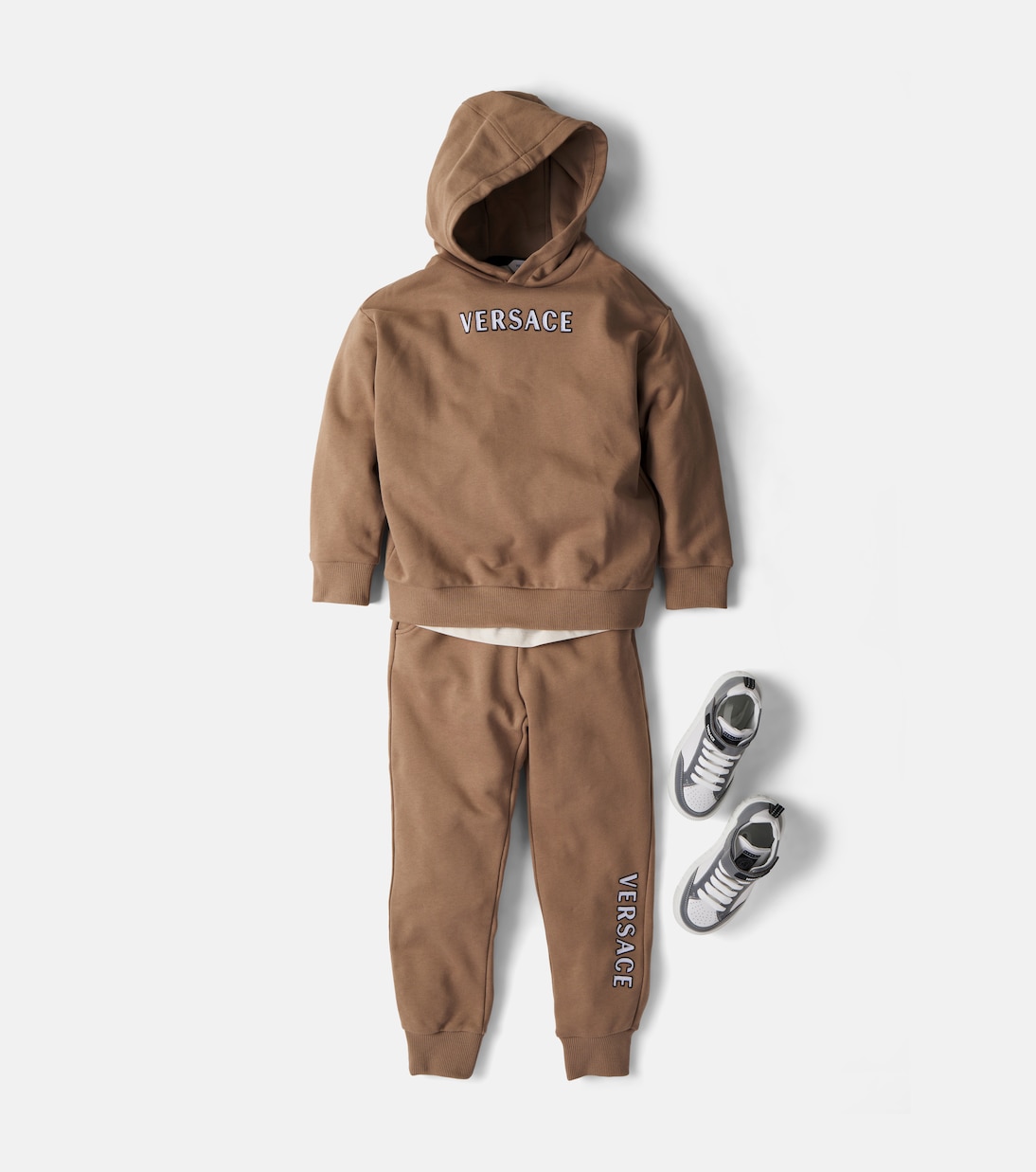 Logo cotton jersey sweatpants | Versace Kids