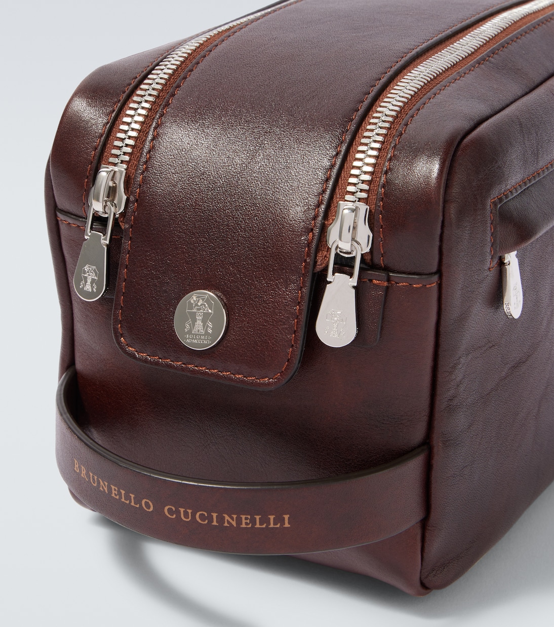 Leather toiletry bag | Brunello Cucinelli