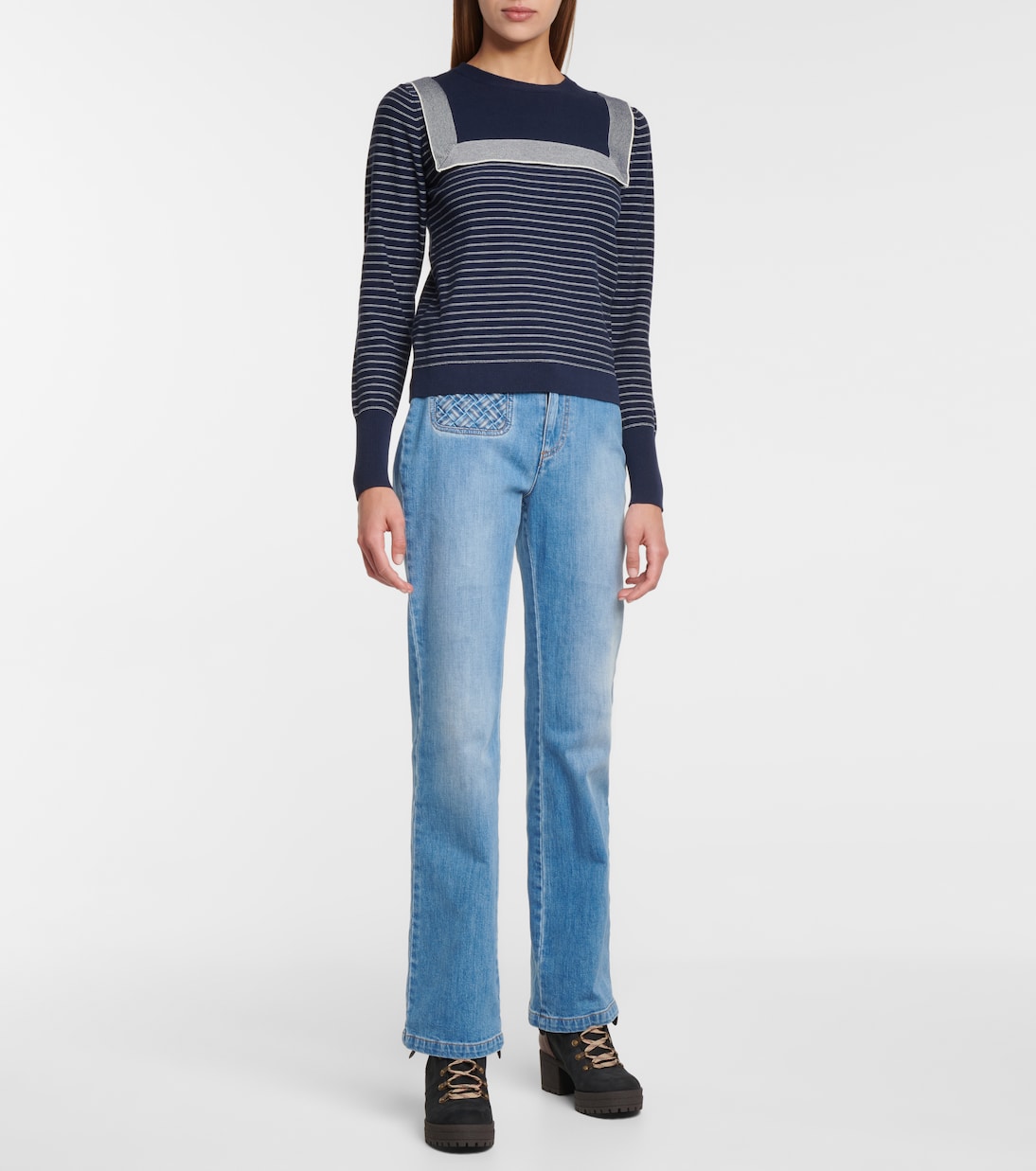 Eileen leather and suede hiking boots | See By Chloé