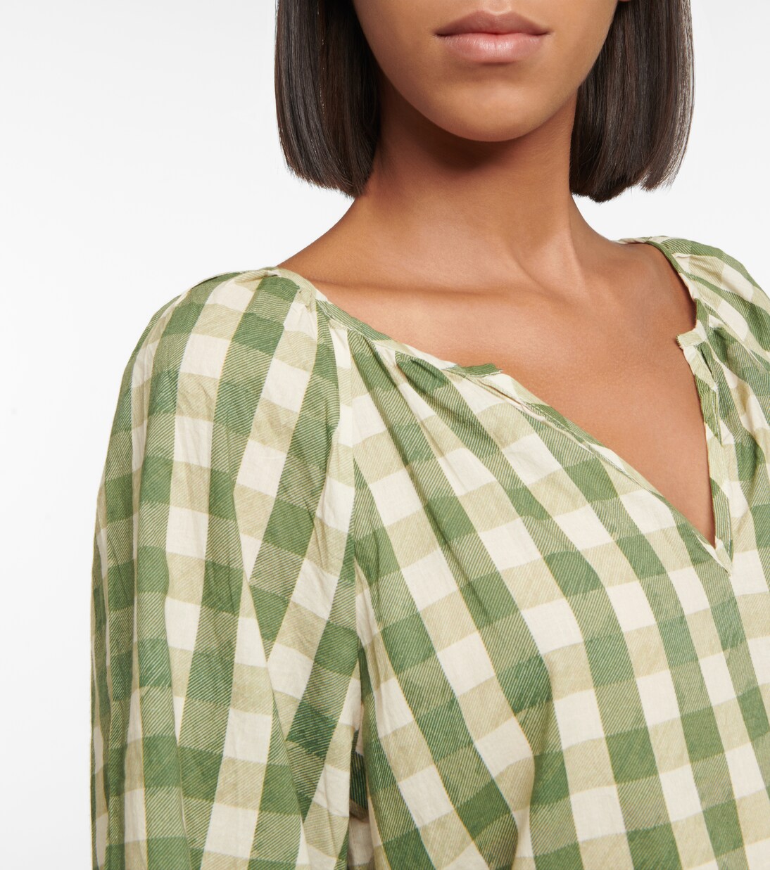 Robe Trish en coton à carreaux | Velvet