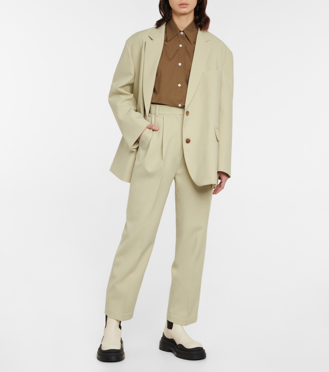 Pantalon Bea à taille haute | The Frankie Shop