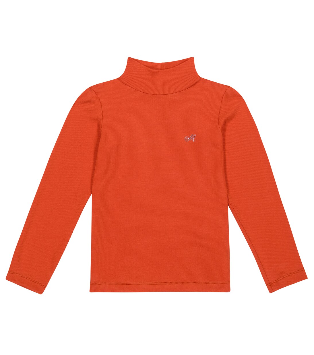 Embellished jersey mockneck top | Monnalisa