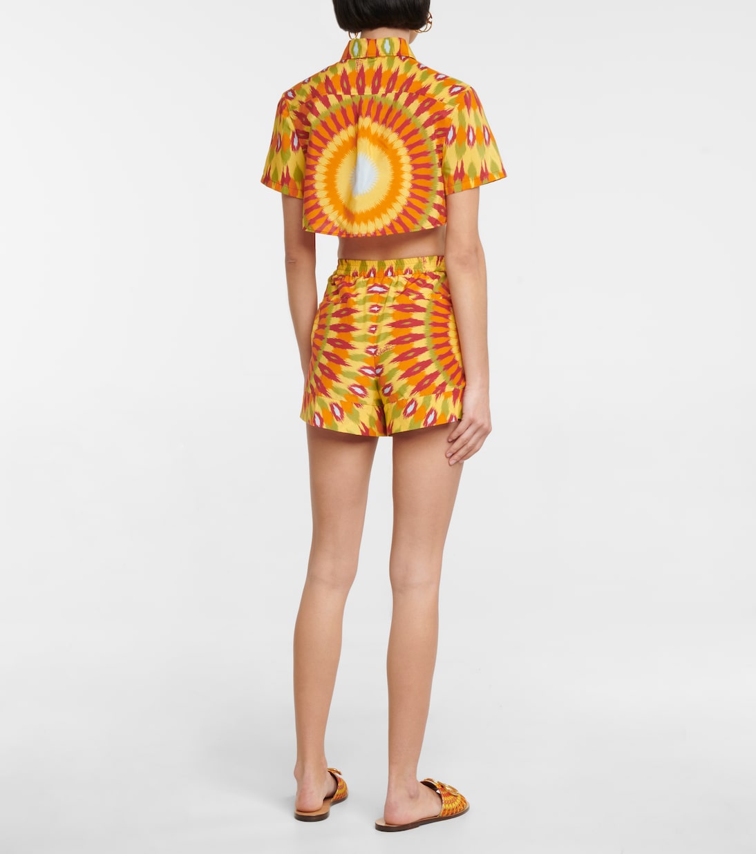 Cropped-Top aus Seide und Baumwolle | Valentino