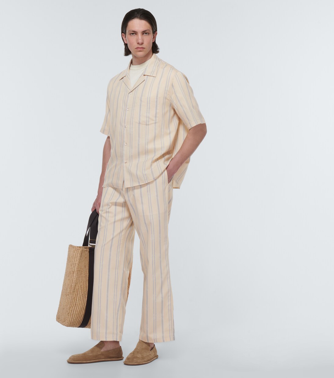 Pantalon en jacquard à fleurs | Commas