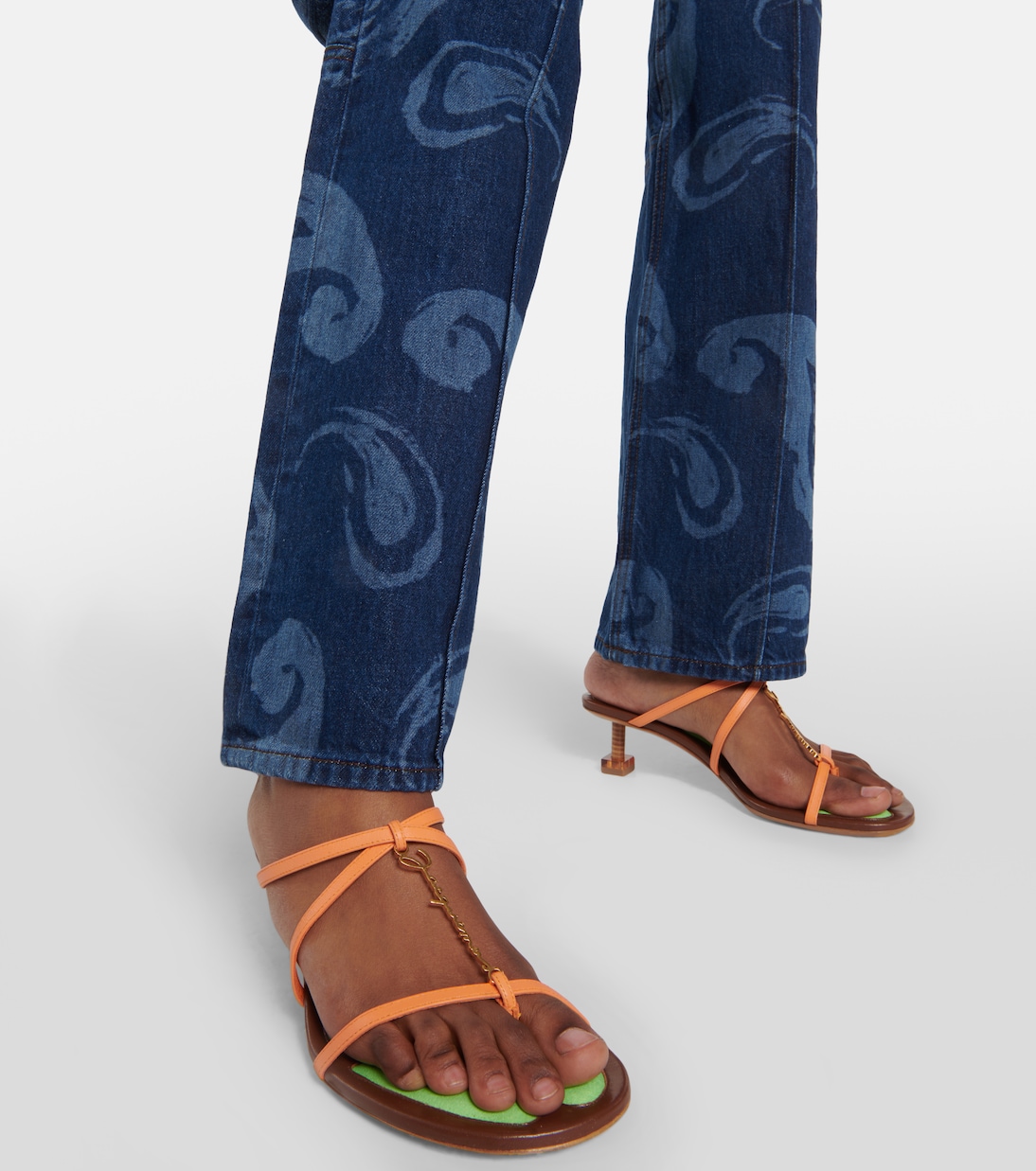 صندل من الجلد Les Sandales Basses Pralu | Jacquemus