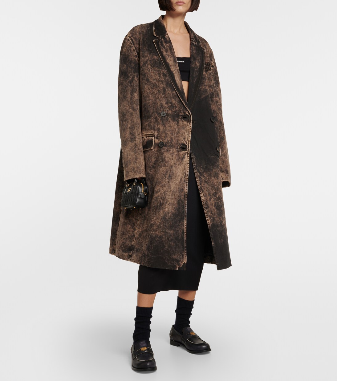 Bleached denim coat | Miu Miu