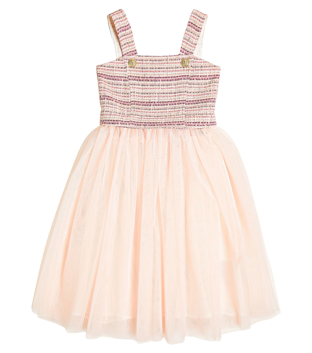 Cotton-blend tweed dress | Balmain Kids