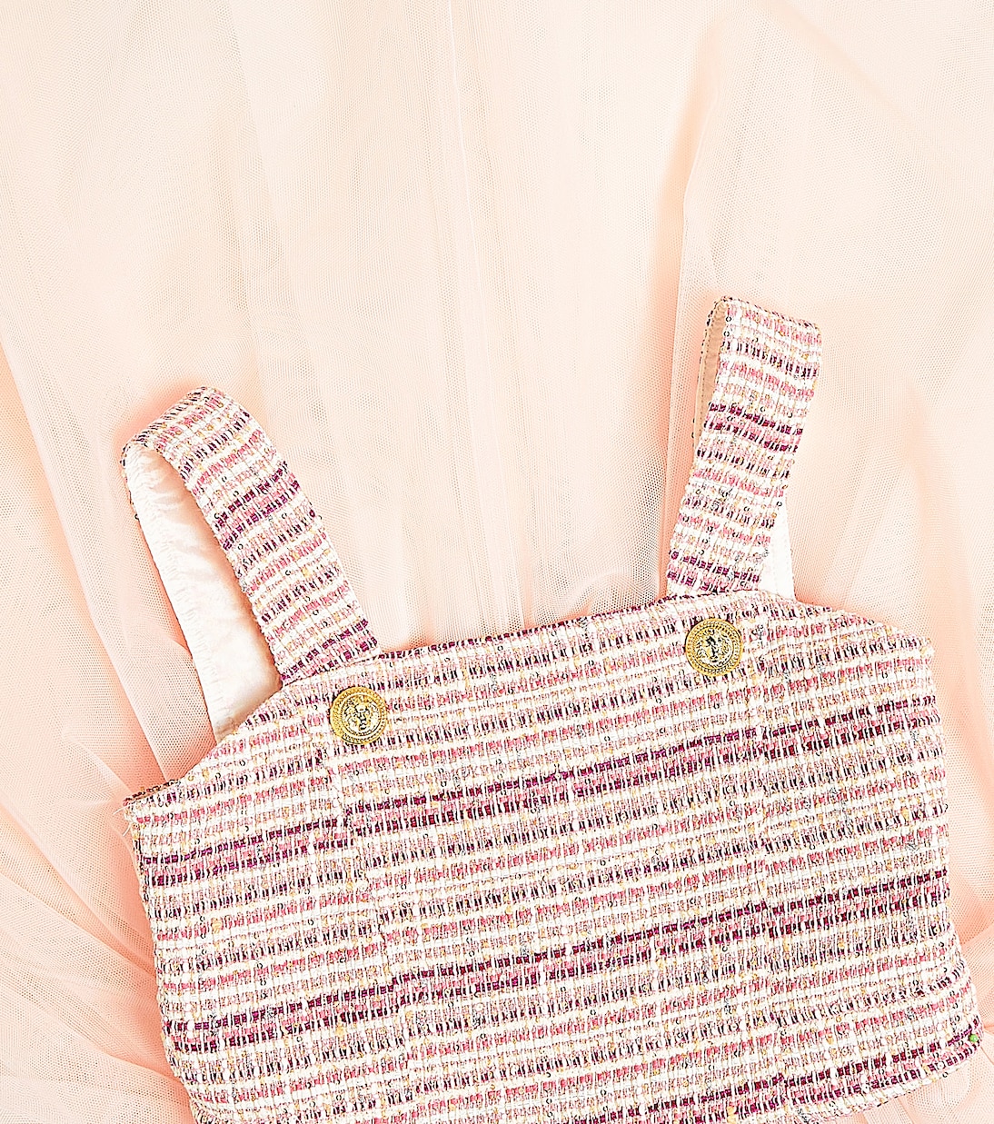 Cotton-blend tweed dress | Balmain Kids