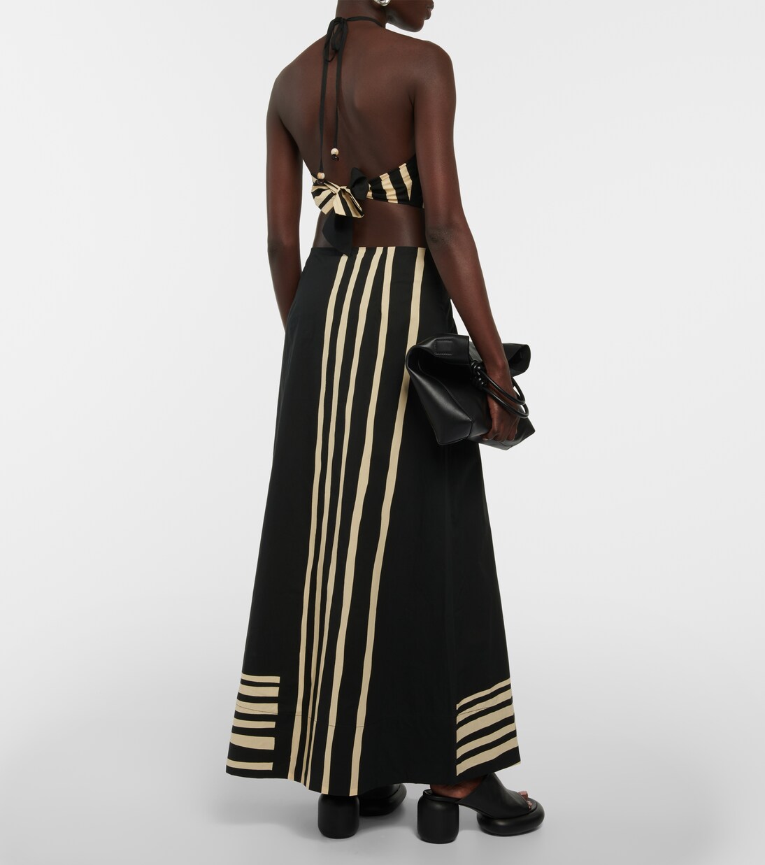 Robe longue en coton à ornements | SIR