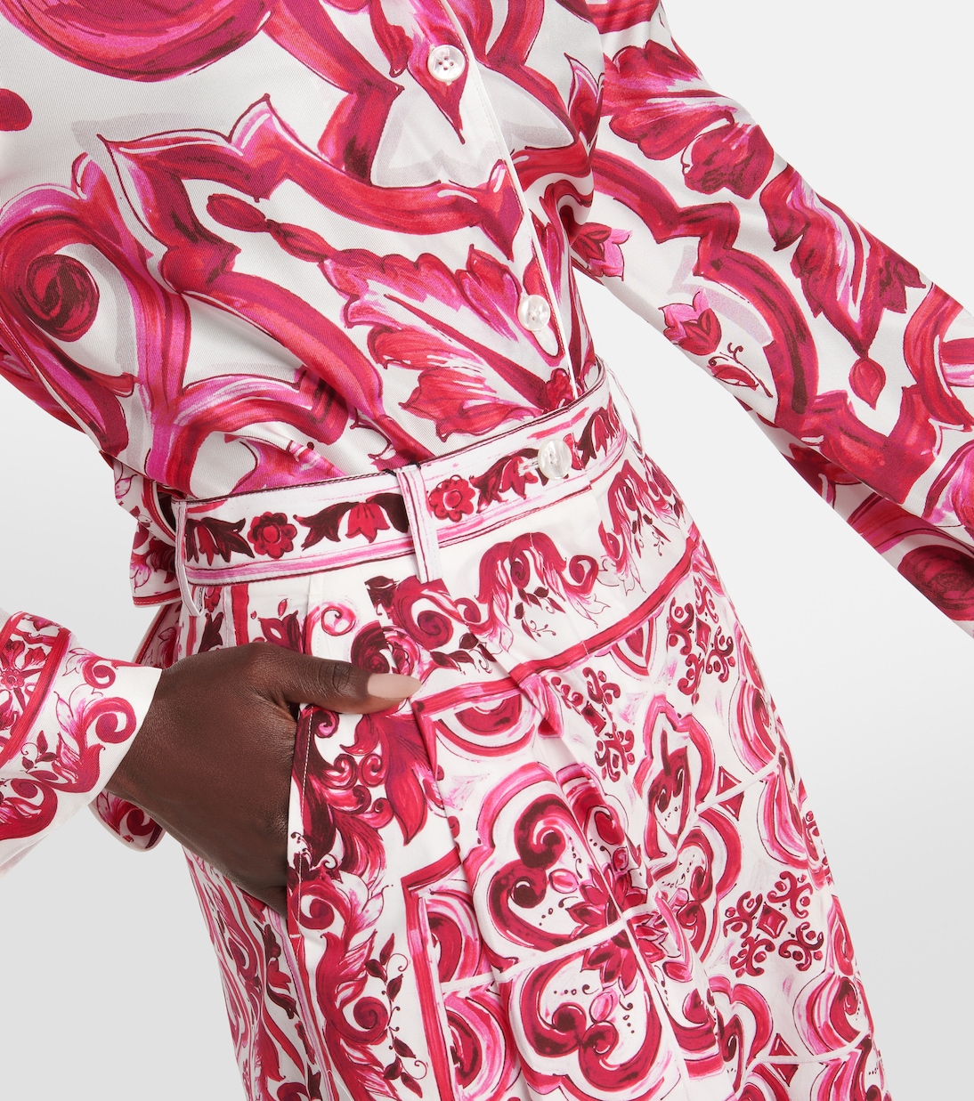 Bedruckte Culottes aus Baumwollpopeline | Dolce&Gabbana