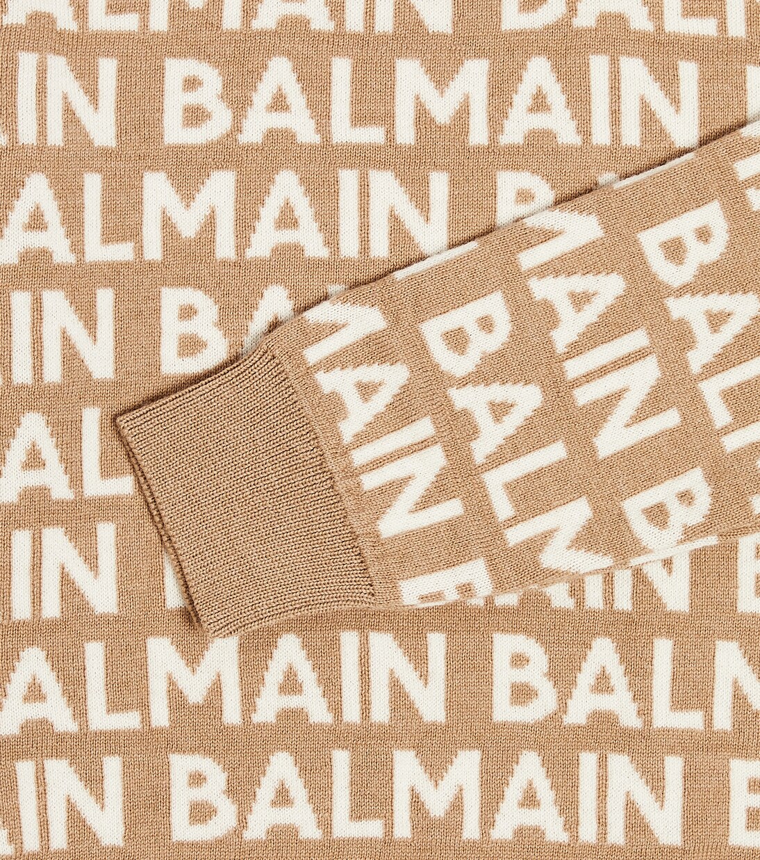 Logo intarsia wool-blend sweater | Balmain Kids
