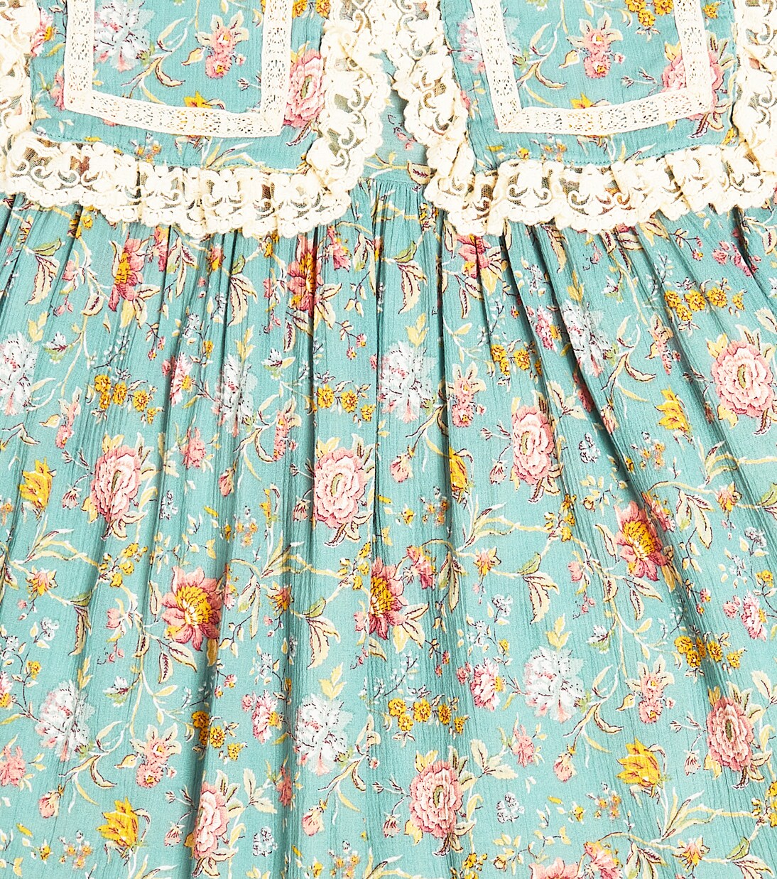 Arinola lace-trimmed floral cotton dress | Louise Misha