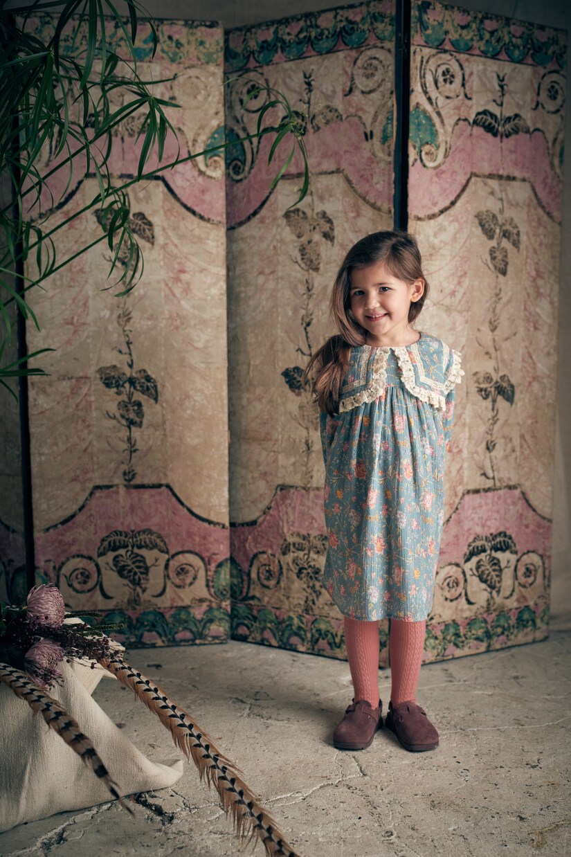 Arinola lace-trimmed floral cotton dress | Louise Misha