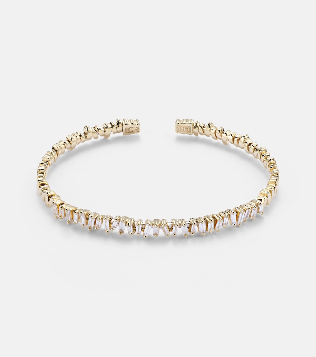 Brazalete Classic de oro de 18 ct con diamantes | Suzanne Kalan