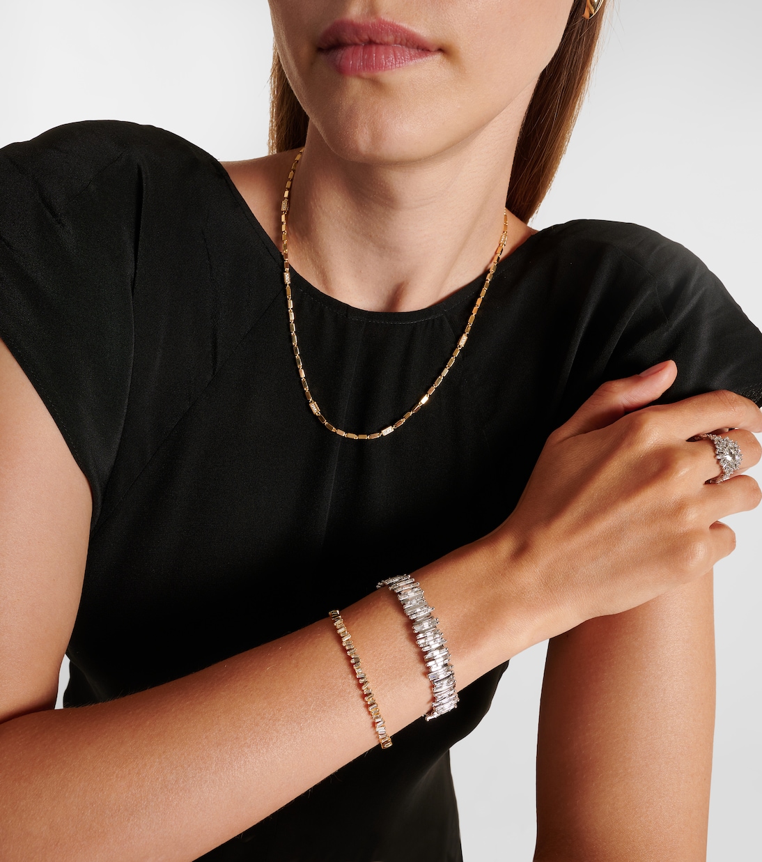 Armreif aus 18kt Weißgold mit Diamanten | Suzanne Kalan