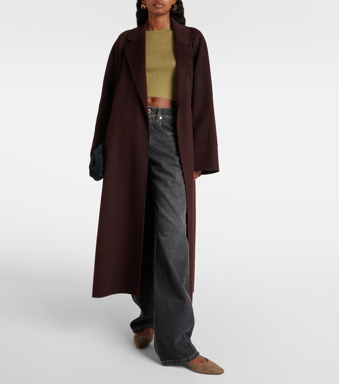 Ballerinas Lanza BB aus Veloursleder | Manolo Blahnik