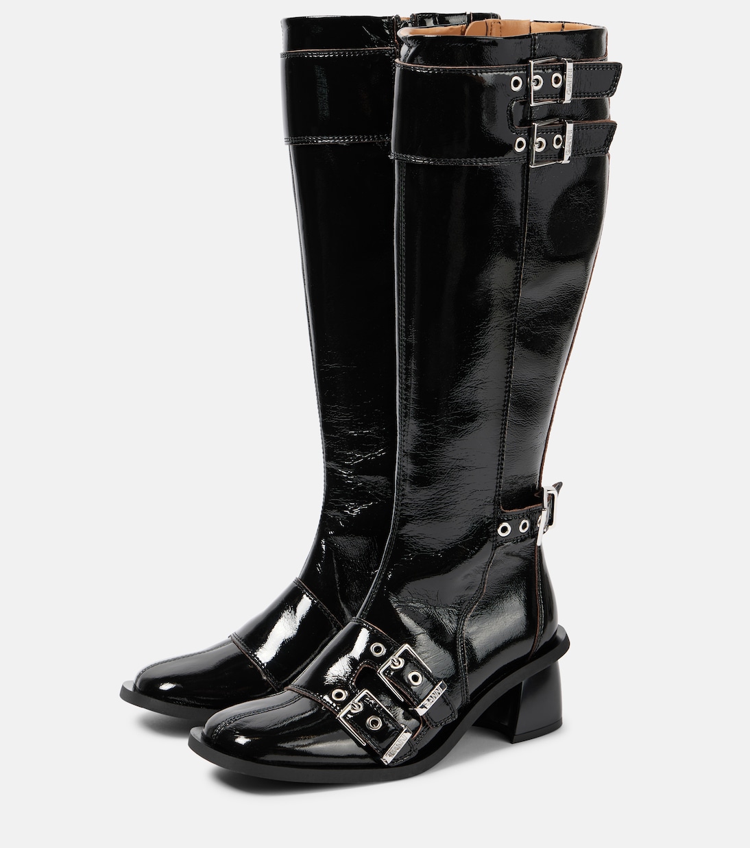 Botas altas Feminine de piel sintética | Ganni