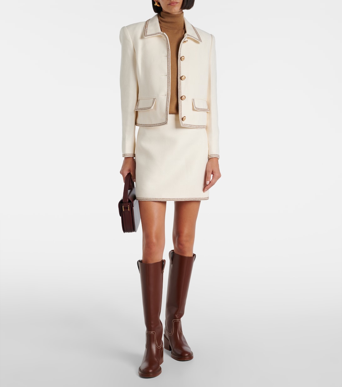 Ohemia wool-blend miniskirt | Veronica Beard