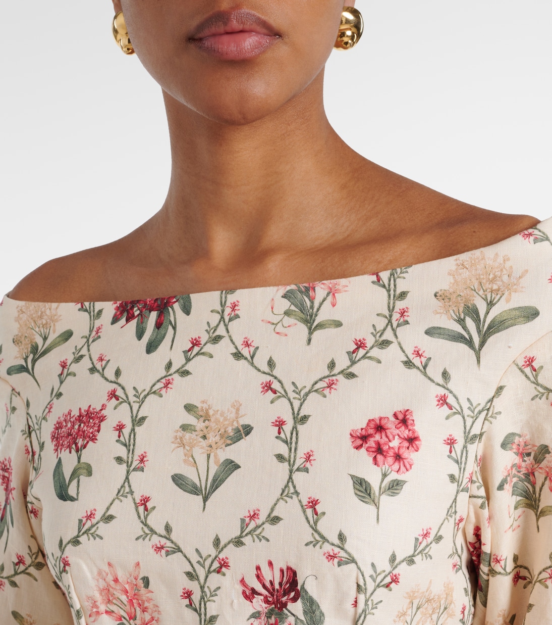 Bedrucktes Top aus Leinen | Agua by Agua Bendita