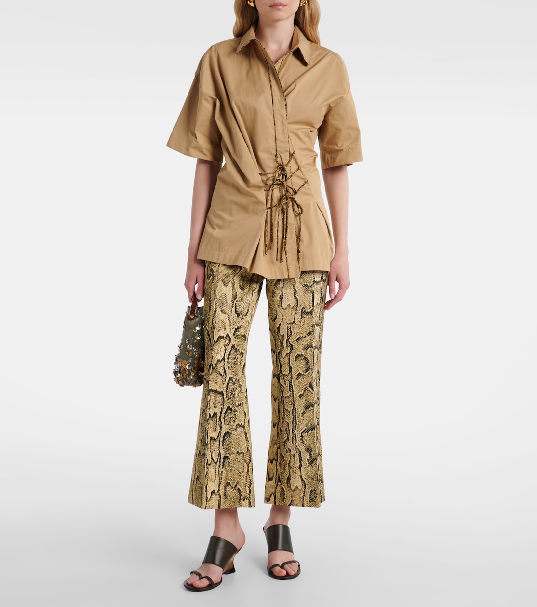 Wedge-Pantoletten aus Leder | Dries Van Noten