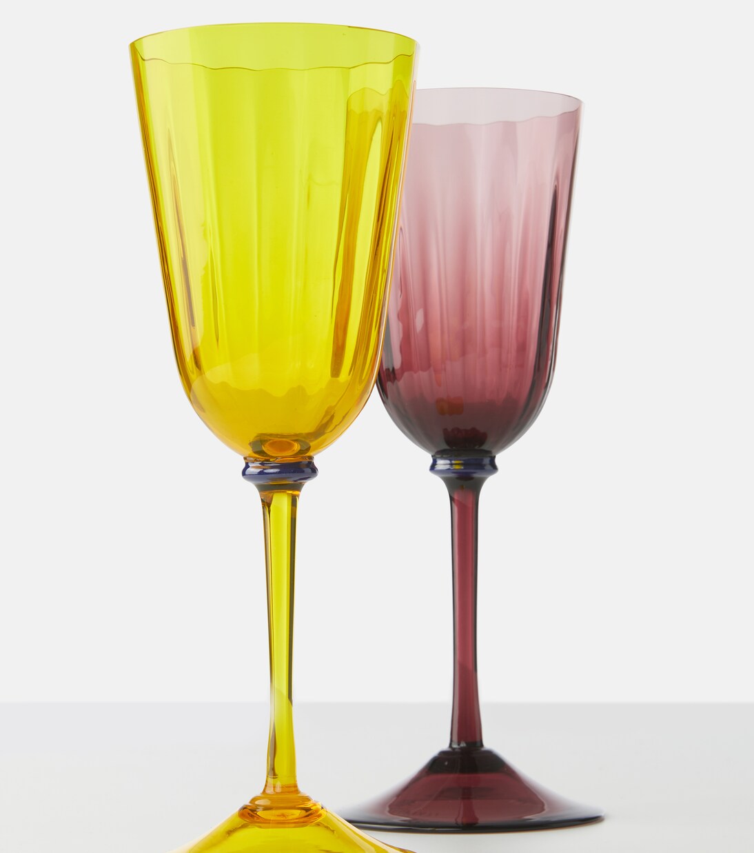 Rainbow set of 8 wine glasses | La DoubleJ