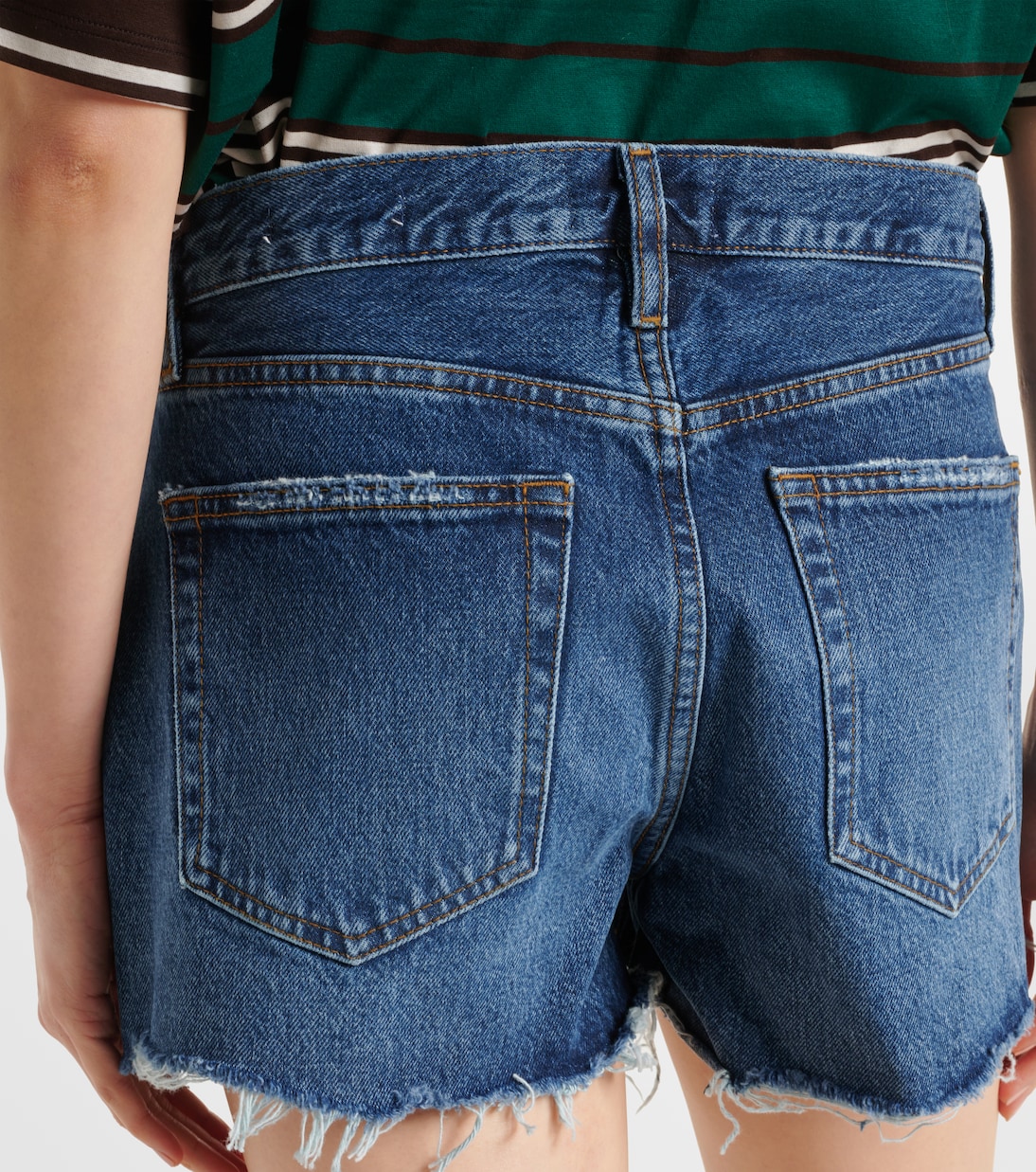 Short en jean The Hang à taille mi-haute | Frame