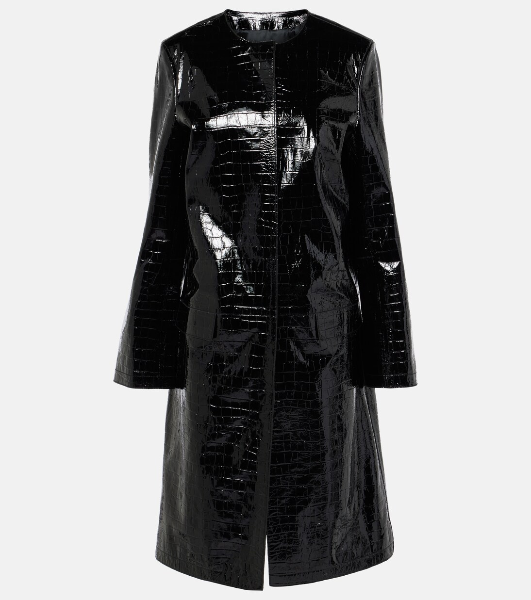 Abrigo de piel efecto cocodrilo | Toteme