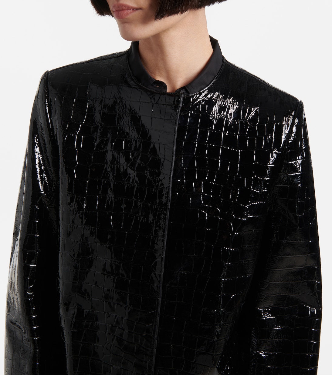 Abrigo de piel efecto cocodrilo | Toteme